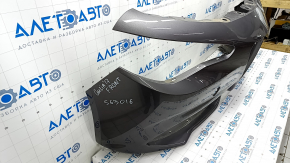 Bare front bumper Alfa Romeo Giulia 17-20 without headlight washers and parking sensors, Sport, graphite 035, broken fasteners, scratches