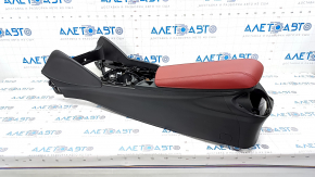 Console central armrest Alfa Romeo Giulia 17-19 leather, black with red armrest