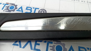 Door sill trim front left Alfa Romeo Giulia 17- black with chrome insert, scratches