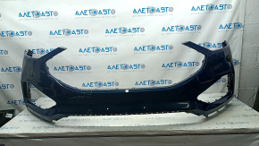 Front bumper bare Ford Edge 19 - without parking sensors, green, pressed, scratches