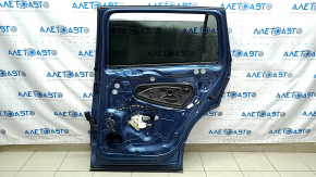 Door assembly rear right VW Tiguan 18- blue LD5L, chrome molding, scratches