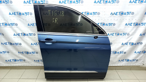 Door assembly front right VW Tiguan 18- blue LD5L, chrome molding