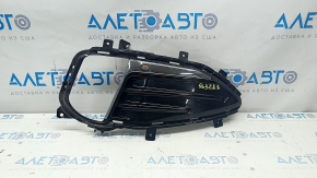 Front bumper grille left Ford Edge 19 - under fog lights, with chrome molding, sand, broken fastener