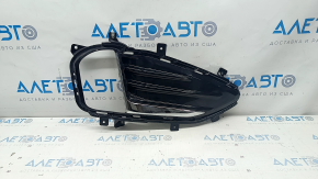 Front bumper grille right Ford Edge 19- under fog lights with chrome molding, sand, scratches