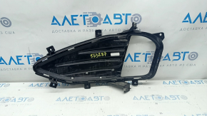Front bumper grille right Ford Edge 19- under fog lights with chrome molding, sand, scratches