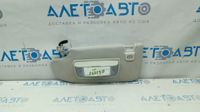 Left visor Ford Edge 15 - gray, without hook, without plug, for dry cleaning