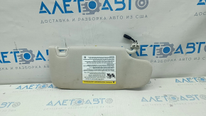 Left visor Ford Edge 15 - gray, without hook, without plug, for dry cleaning