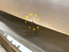 Bare front bumper VW Jetta 15-18 USA brown, tears, broken fastener, scratches