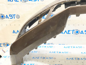 Bare front bumper VW Jetta 15-18 USA brown, tears, broken fastener, scratches