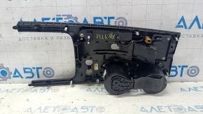 Center console trim with cup holders Nissan Pathfinder 13-20 fwd, wood grain, minor scratches