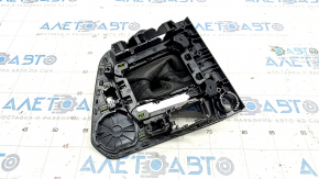 Gear knob VW Tiguan 18- with shifter cover under Start-Stop button, black leather, worn, scratches