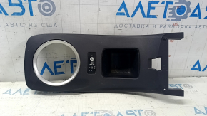 Gear shifter cover Nissan Leaf 13-17 black matte, ECO MODE worn
