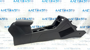Central console armrest and cup holders VW Tiguan 18 - black leather, scratches