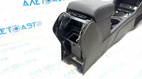 Central console armrest and cup holders VW Tiguan 18 - black leather, scratches