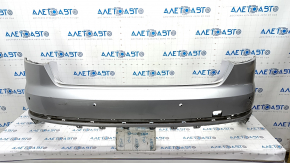 Bare rear bumper Audi A4 B9 18- S-Line for 4 parking sensors, silver LZ7G, scratches