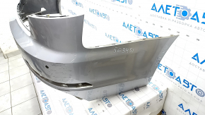 Bare rear bumper Audi A4 B9 18- S-Line for 4 parking sensors, silver LZ7G, scratches