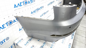 Bare rear bumper Audi A4 B9 18- S-Line for 4 parking sensors, silver LZ7G, scratches