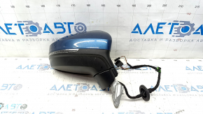 Side mirror right VW Tiguan 18- 6+2 pins, BSM, turn signal, heated, blue