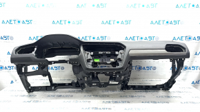 Torpedo front panel with AIRBAG VW Tiguan 18 - black, without deflectors, without side trims, rusty pyropatron