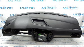 Torpedo front panel with AIRBAG VW Tiguan 18 - black, without deflectors, without side trims, rusty pyropatron