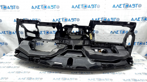 Torpedo front panel with AIRBAG VW Tiguan 18 - black, without deflectors, without side trims, rusty pyropatron