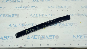 Left trunk door glass molding Ford Edge 15- black gloss