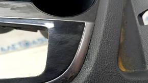 Overlay on the center console cup holder Hyundai Sonata 15-17 gray scratches, abrasions