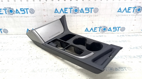 Overlay on the center console cup holder Hyundai Sonata 15-17 gray scratches, abrasions