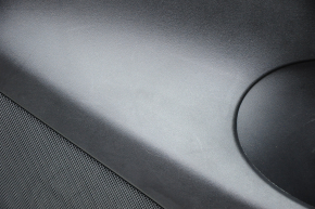 Door trim card front right Tesla Model Y 20 - black leather, with backlight, glossy trim, with suede insert with window lift control with door opening button scratches