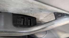 Door trim card front left Tesla Model Y 20 - black leather, with backlight, glossy trim, with suede insert, with window lift control, with door opening button