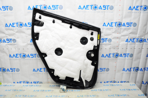Door trim card rear right Tesla Model Y 20 - leather black, type 1, with backlight, glossy trim, with speaker, with suede insert, with window lift control, with door opening button, scratches