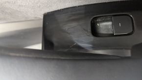 Door trim card rear right Tesla Model Y 20 - leather black, type 1, with backlight, glossy trim, with speaker, with suede insert, with window lift control, with door opening button, scratches