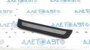 Door sill trim rear left outer Hyundai Santa FE Sport 13-18 black, with chrome trim