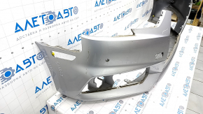 Bare front bumper Audi A4 B9 17-19 S-Line silver LZ7G, without washers, for 4 parking sensors, scratches, dented
