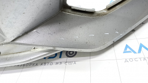 Bare front bumper Audi A4 B9 17-19 S-Line silver LZ7G, without washers, for 4 parking sensors, scratches, dented
