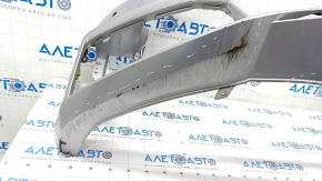 Bare front bumper Audi A4 B9 17-19 S-Line silver LZ7G, without washers, for 4 parking sensors, scratches, dented
