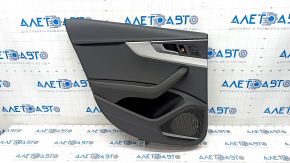 Door trim card rear left Audi A4 B9 17-19 black, black armrest, aluminum trim, Bang and Olufsen, tear