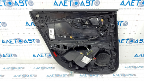 Door trim card rear right Audi A4 B9 17-19 black, black armrest, aluminum trim, Bang and Olufsen, dent
