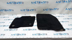 Set of floor mats for Ford Edge 15 - black cloth, dry cleanable