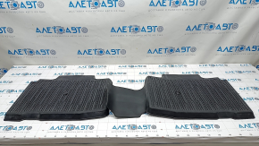 Set of floor mats for Ford Edge 15-24 rubber black with sides
