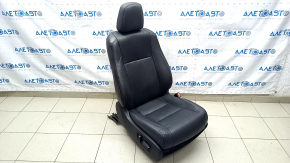 Passenger seat Toyota Highlander 14-19 with airbag, electric, ventilation, leather black, dented, tear