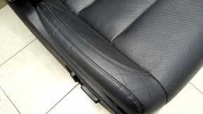 Passenger seat Toyota Highlander 14-19 with airbag, electric, ventilation, leather black, dented, tear