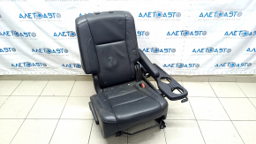 Rear row of seats 2nd row right Toyota Highlander 14-19 leather, black, separate, perforation, without headrest, dry-cleanable