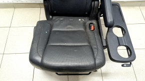 Rear row of seats 2nd row right Toyota Highlander 14-19 leather, black, separate, perforation, without headrest, dry-cleanable