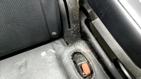 Rear row of seats 2nd row right Toyota Highlander 14-19 leather, black, separate, perforation, without headrest, dry-cleanable