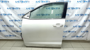 Door assembly front left Toyota Highlander 14-19 white 070, keyless, without molding, bumpers