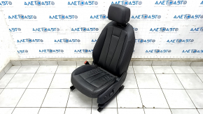 Driver's seat Audi A4 B9 17-19 with airbag, electric, heated, leather, black, dry-cleanable, cracked