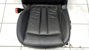 Driver's seat Audi A4 B9 17-19 with airbag, electric, heated, leather, black, dry-cleanable, cracked