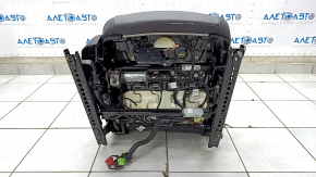 Passenger seat Audi A4 B9 17-19 without airbag, electric, heated, leather, black, for dry cleaning, controls do not work