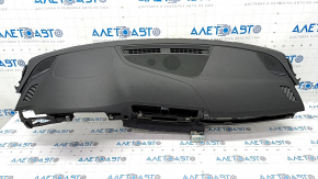Torpedo front panel with AIRBAG Audi A4 B9 17- black, without projection, Bang and Olufsen, rusty pyropatron